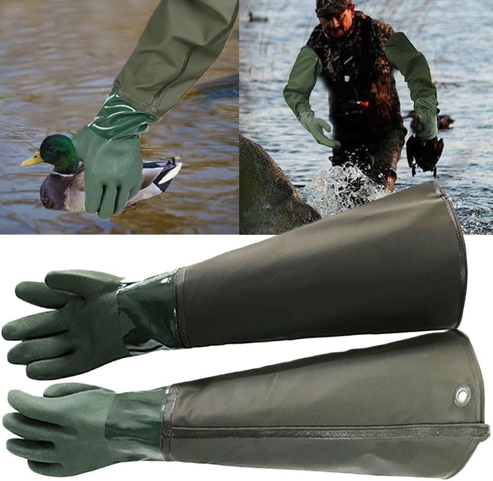 Shoulder Length Decoy Duck Gloves，28″ Waterfowl Heavy Duty Duck Hunting Acces…