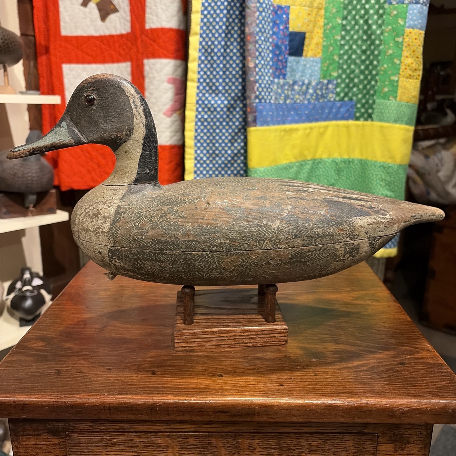 Vintage Pintail Drake Duck Decoy Wilcoxen Family? Paint By Perry Illinois River