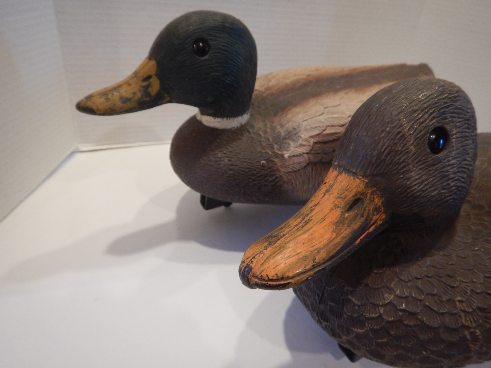 Vintage Flambeau Mallard Drake & Hen Duck Decoy Cabin Decor USA (L15)