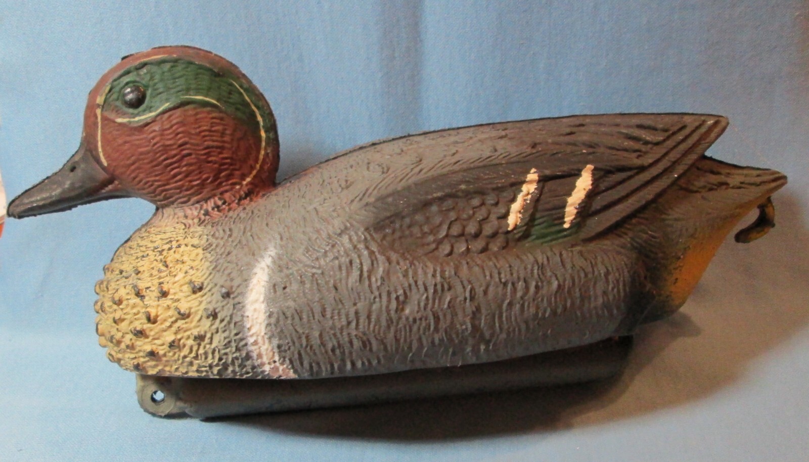 Vintage GREEN WINGED TEAL Working Duck Decoy ~ Made in Italy