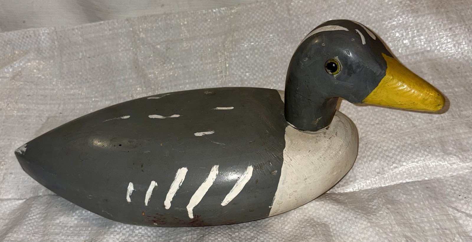 VINTAGE HAND PAINTED/MADE LIFESIZE WOODEN MERGANSER DUCK DECOY w/REMOVABLE HEAD