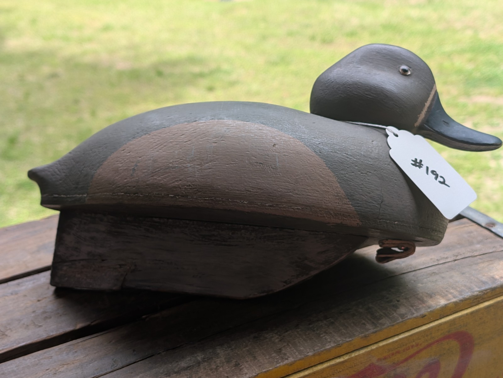 VINTAGE CARVED WOODEN HUNTING DUCK DECOY FOR SALE 192 Signed Dave Mackie