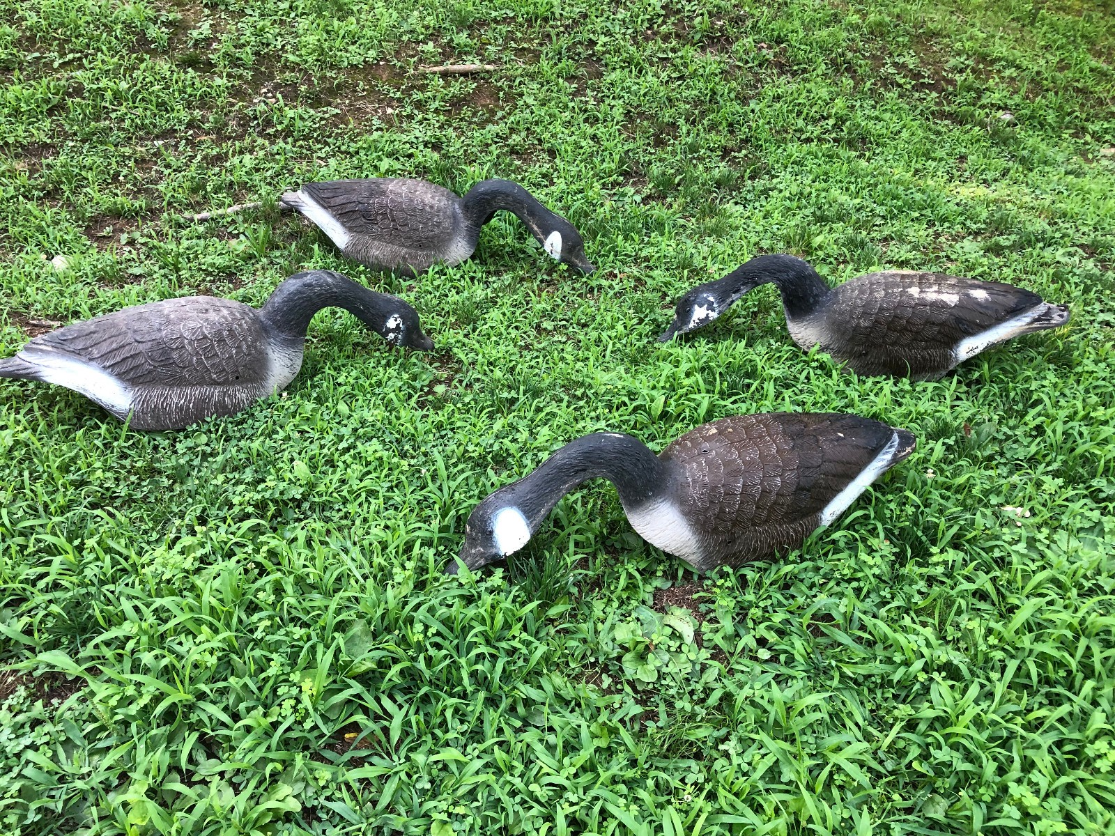 1 Vintage Large Sport Plast Goose Geese Decoy Hollow Shell Stackable Made Italy