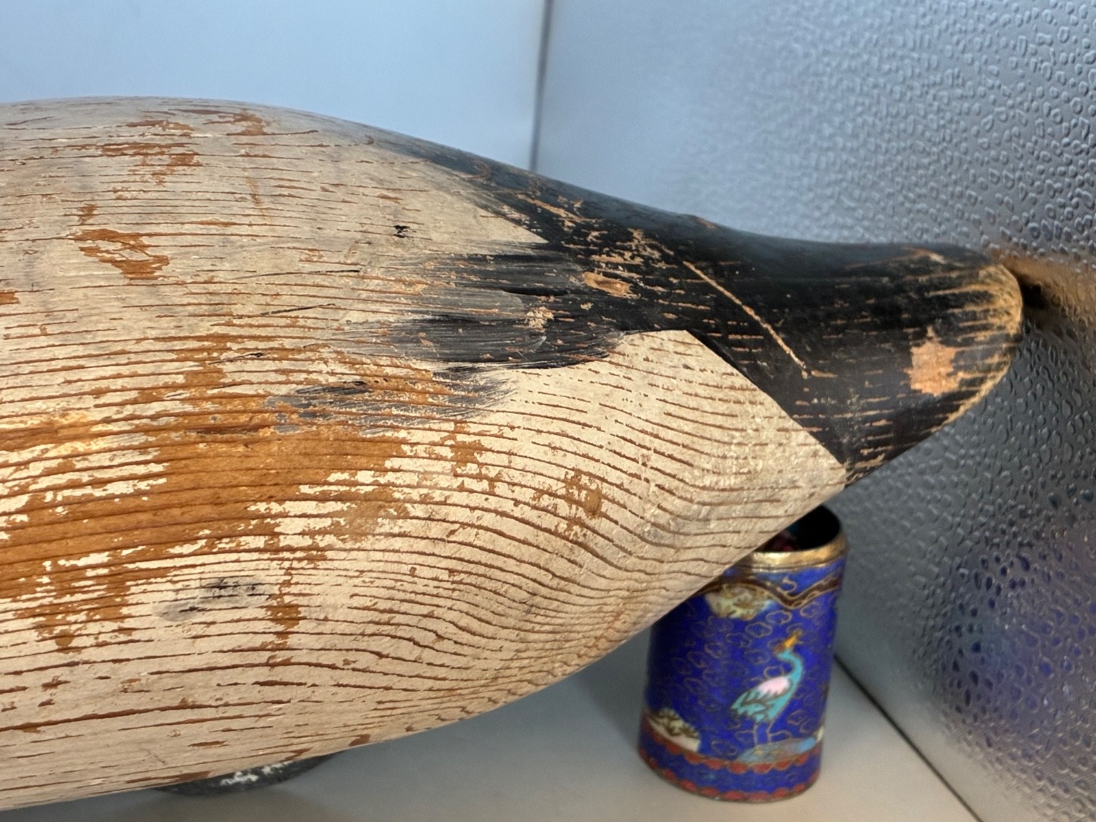 Vintage 1940s Maryland Madison Mitchell? Red Head Working Duck Decoy