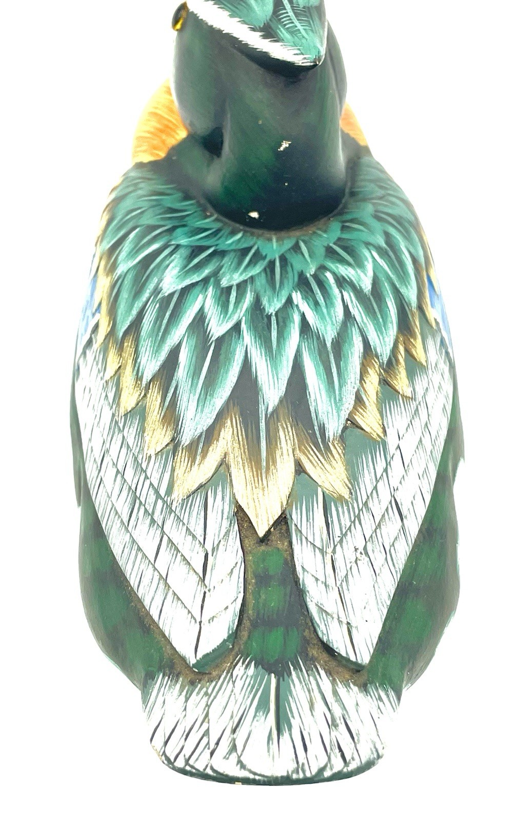 Vintage Duck Drake Decoy Wooden 8″ Handpainted Made In Peoples Republic Of China