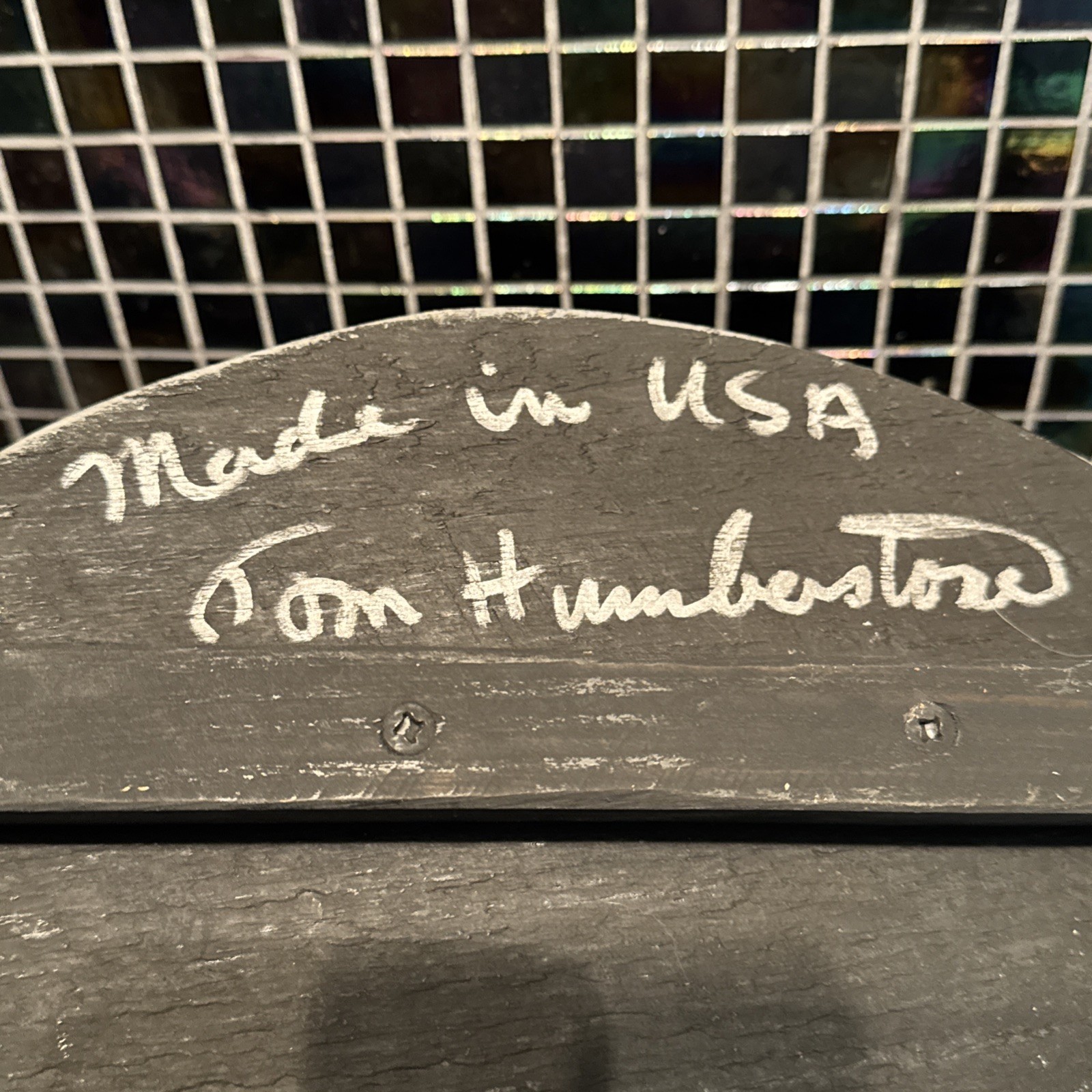 Vntg 18″ Duck Decoy Hand Signed Tom Humberstone Made in USA Gray White Black VG
