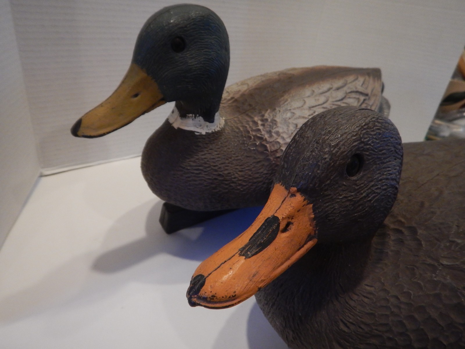 Vintage Flambeau Mallard Drake & Hen Duck Decoy Cabin Decor USA (L18)