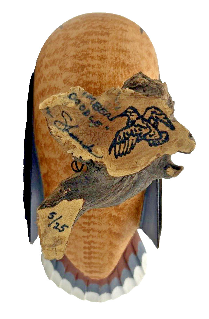 Ross Shourds Signed and Numbered Hand Carved Bird With Wood Base #’d 5/25