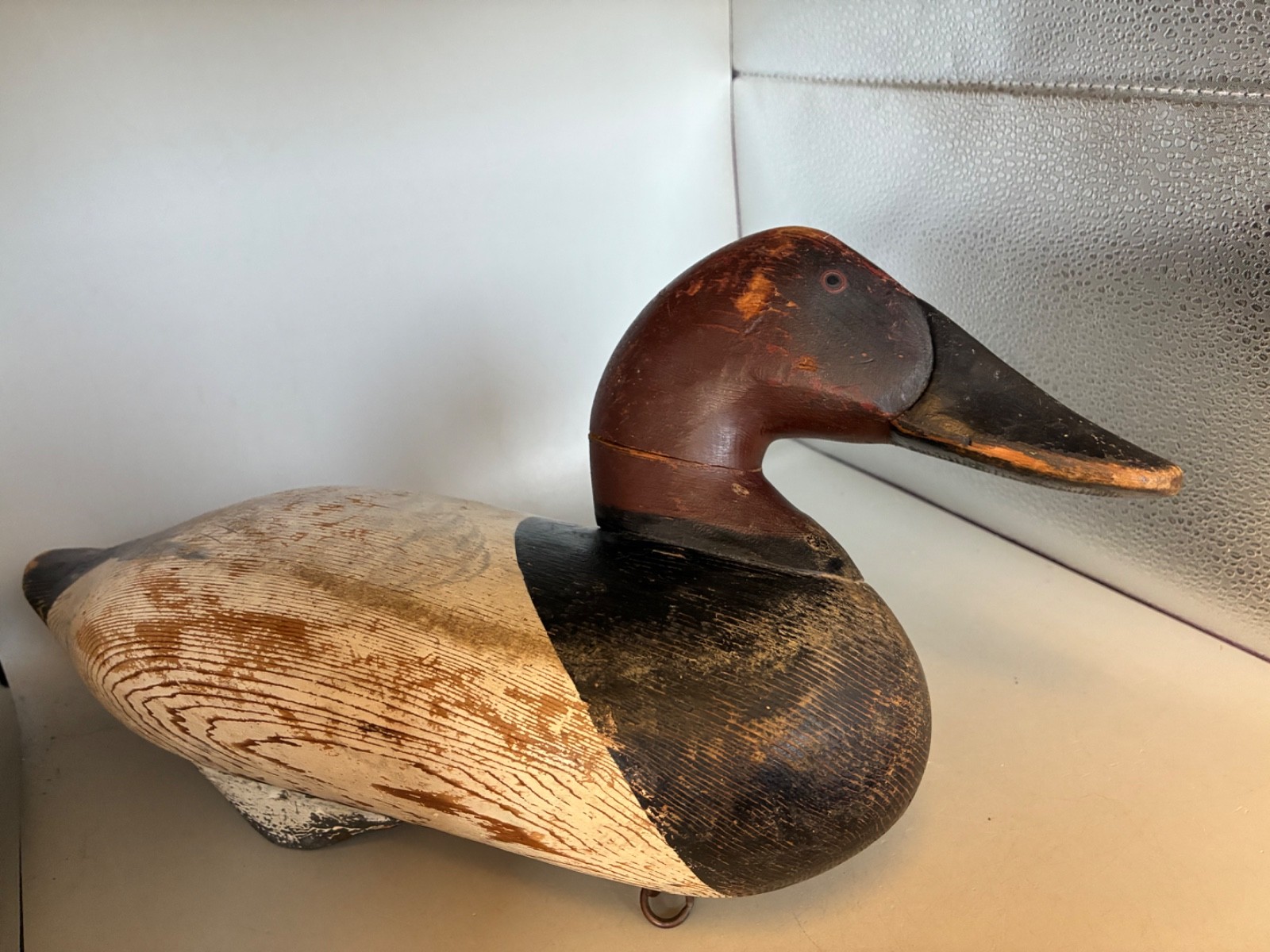 Vintage 1940s Maryland Madison Mitchell? Red Head Working Duck Decoy