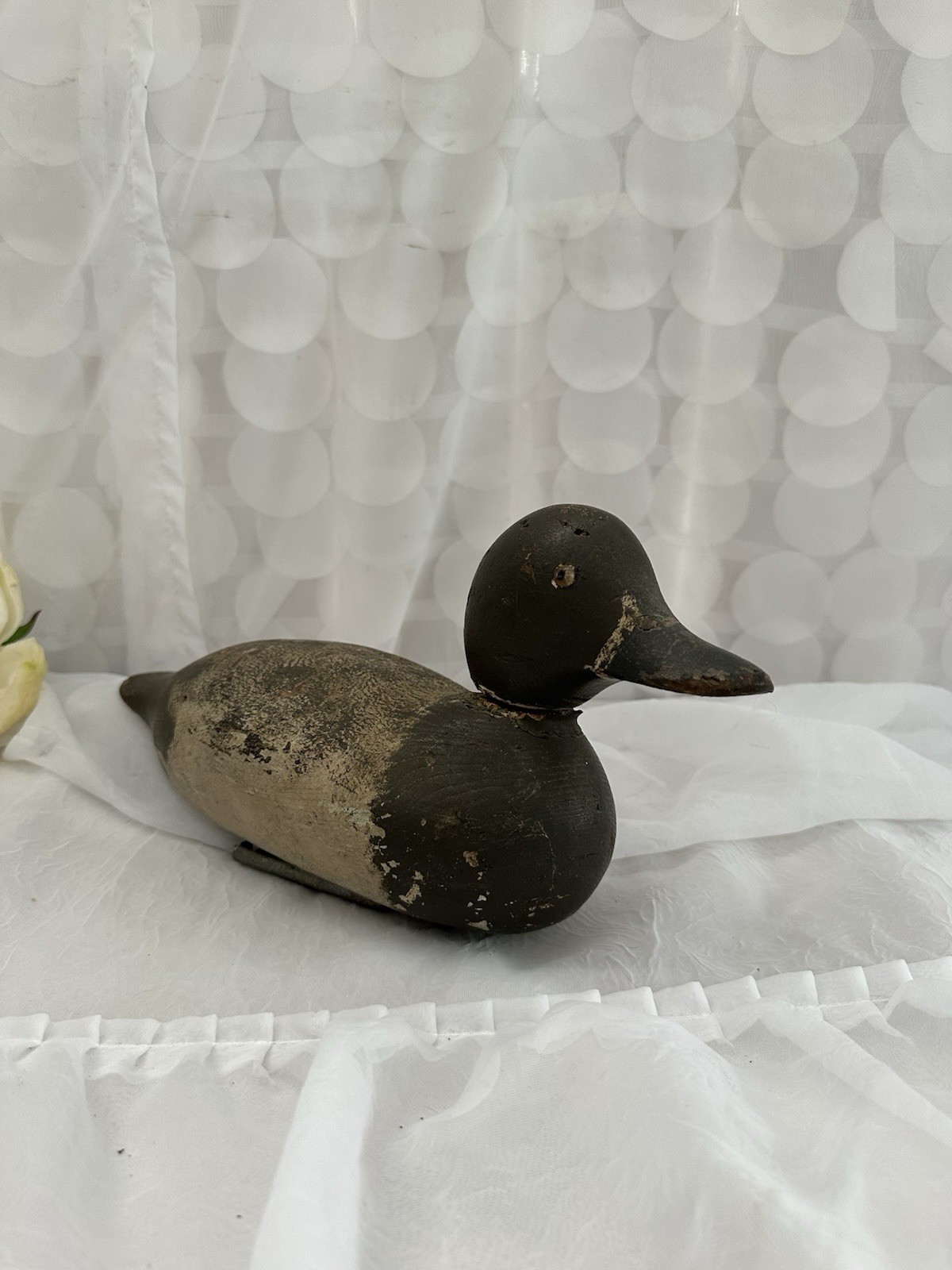 Vintage Wooden Duck Decoy 1940’s Farmhouse, Rustic Primitive Animal Trap Co. US