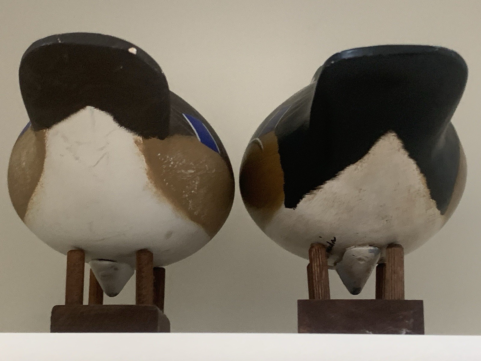 Pair Wood Duck Drake Hen Eastern Shore Maryland Decoys Dick Linda Robinson 2000