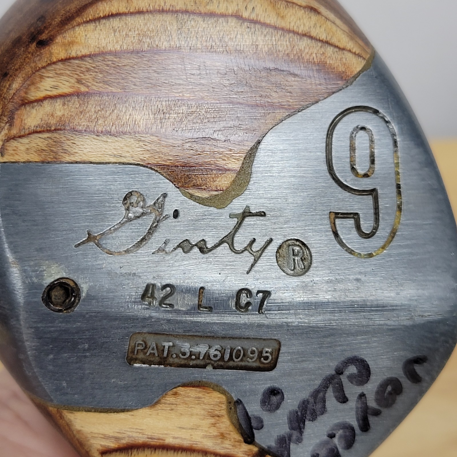 Vintage Ginty 9 Wood Golf Club Duck Decoy Folk Art Hand Painted Mallard Signed