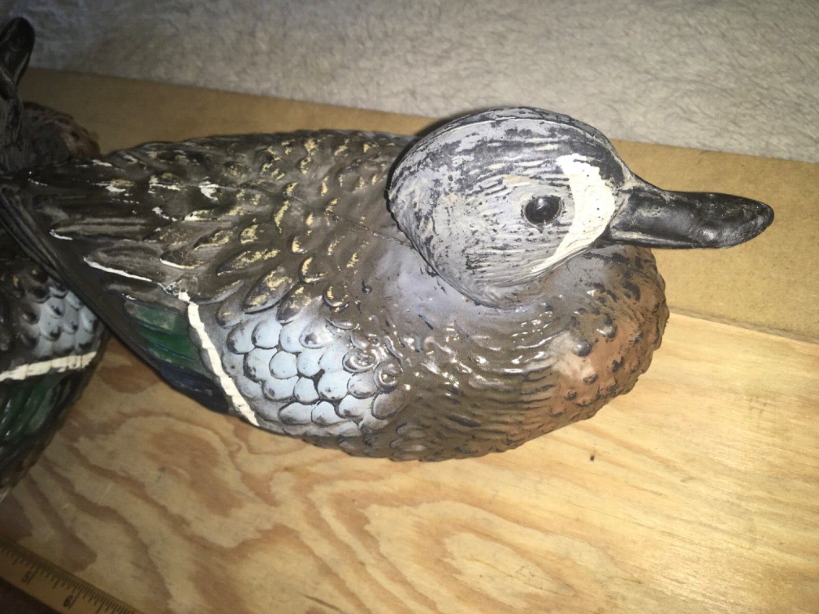 2 Vintage Drake Blue Wing Teal Duck Decoy Model 900-5070 Made in Italy by GARCIA