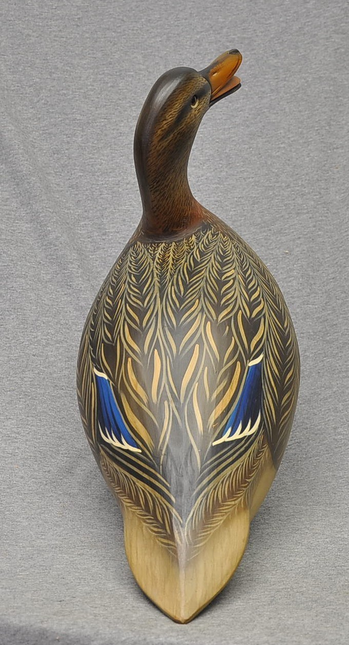 AWESOME SEAN SUTTON calling MALLARD HEN DUCK DECOY ORIGINAL PAINT EXC. CONDITION