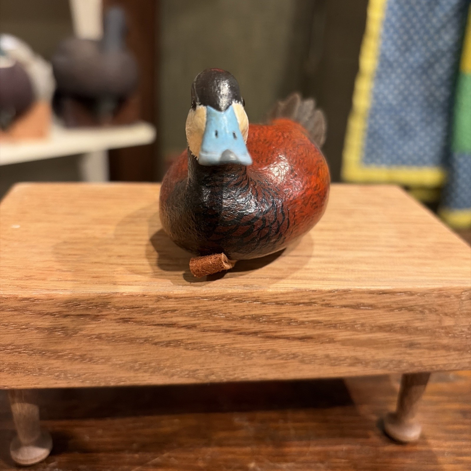 Vintage Minty Miniature Ruddy Duck Decoy By John Wood Venice, Florida Original