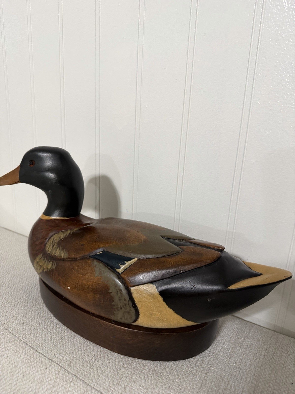 vintage hand carved duck decoys The Wooden Bird Factory 1981