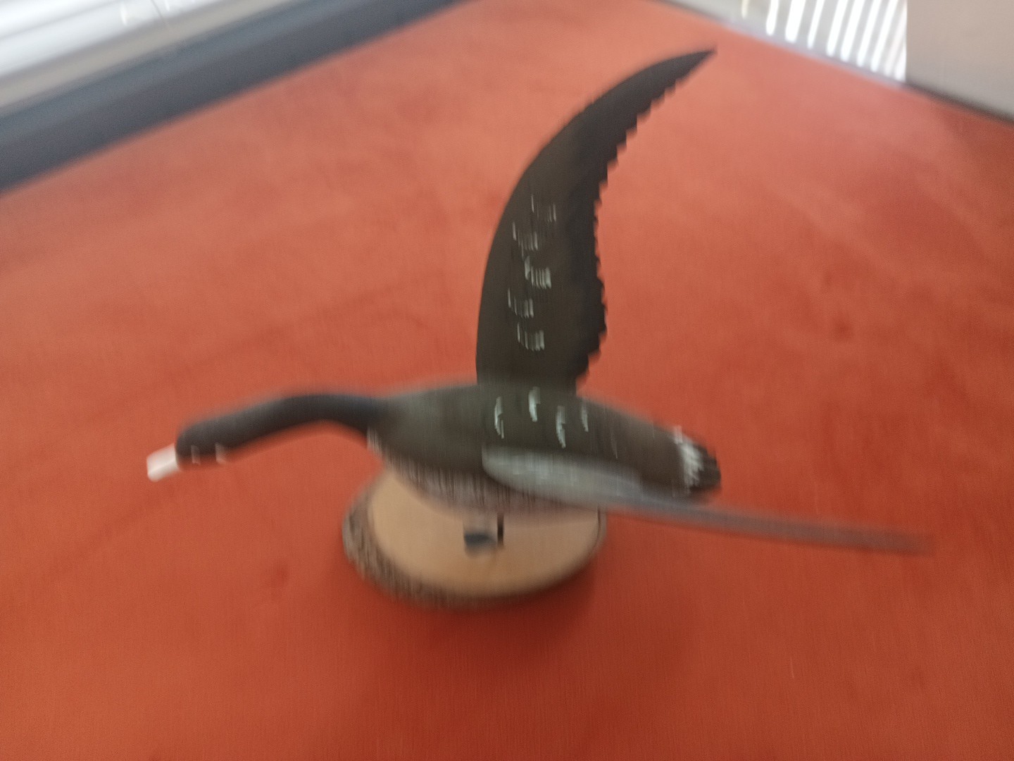 HAND TREMBLAY CARVED AND PAINTED SIGNED FOLK ART CANADIAN GOOSE WOOD SCULPTURE