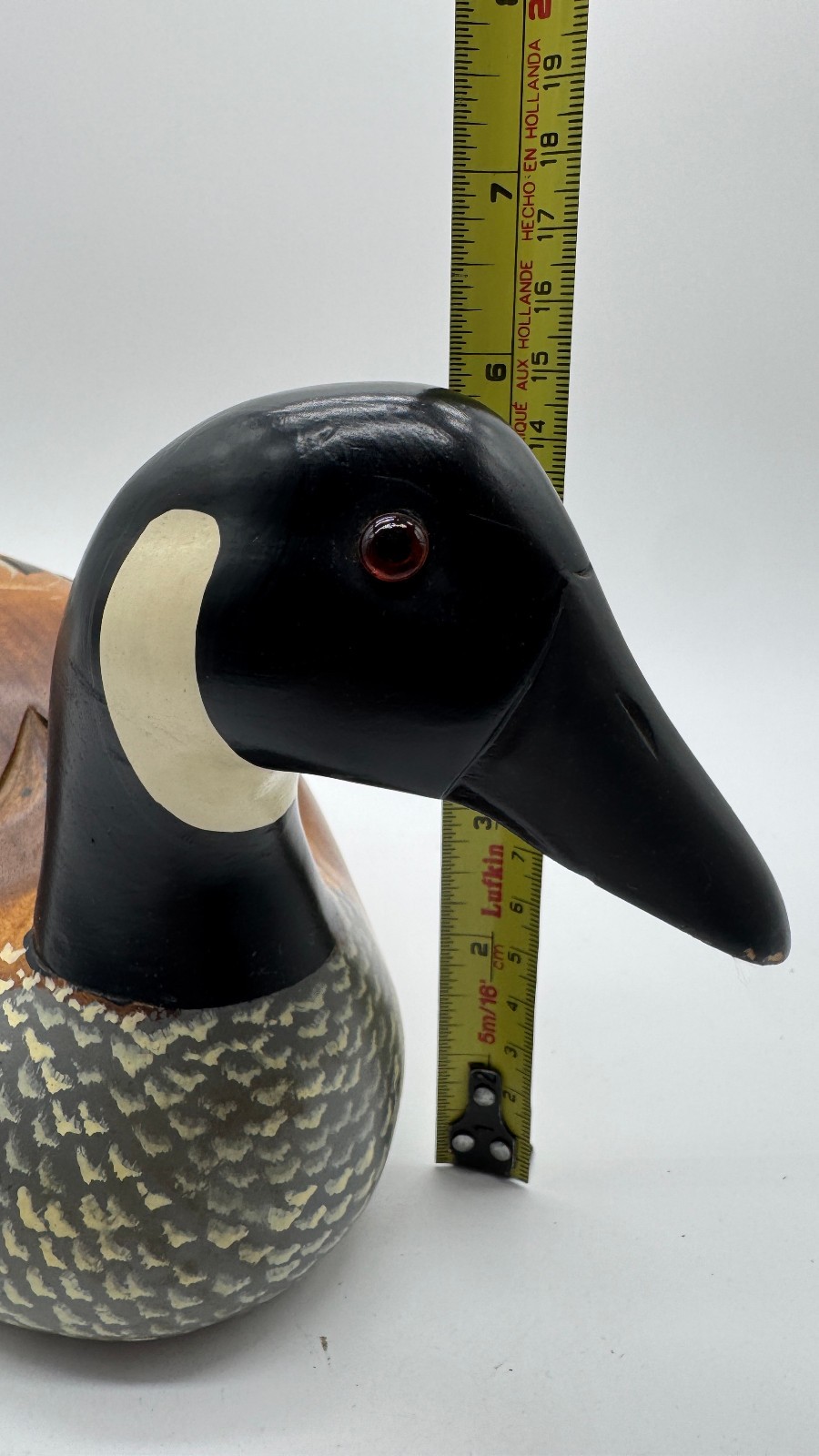 Hand Carved Wood Canada Goose Duck Decoy