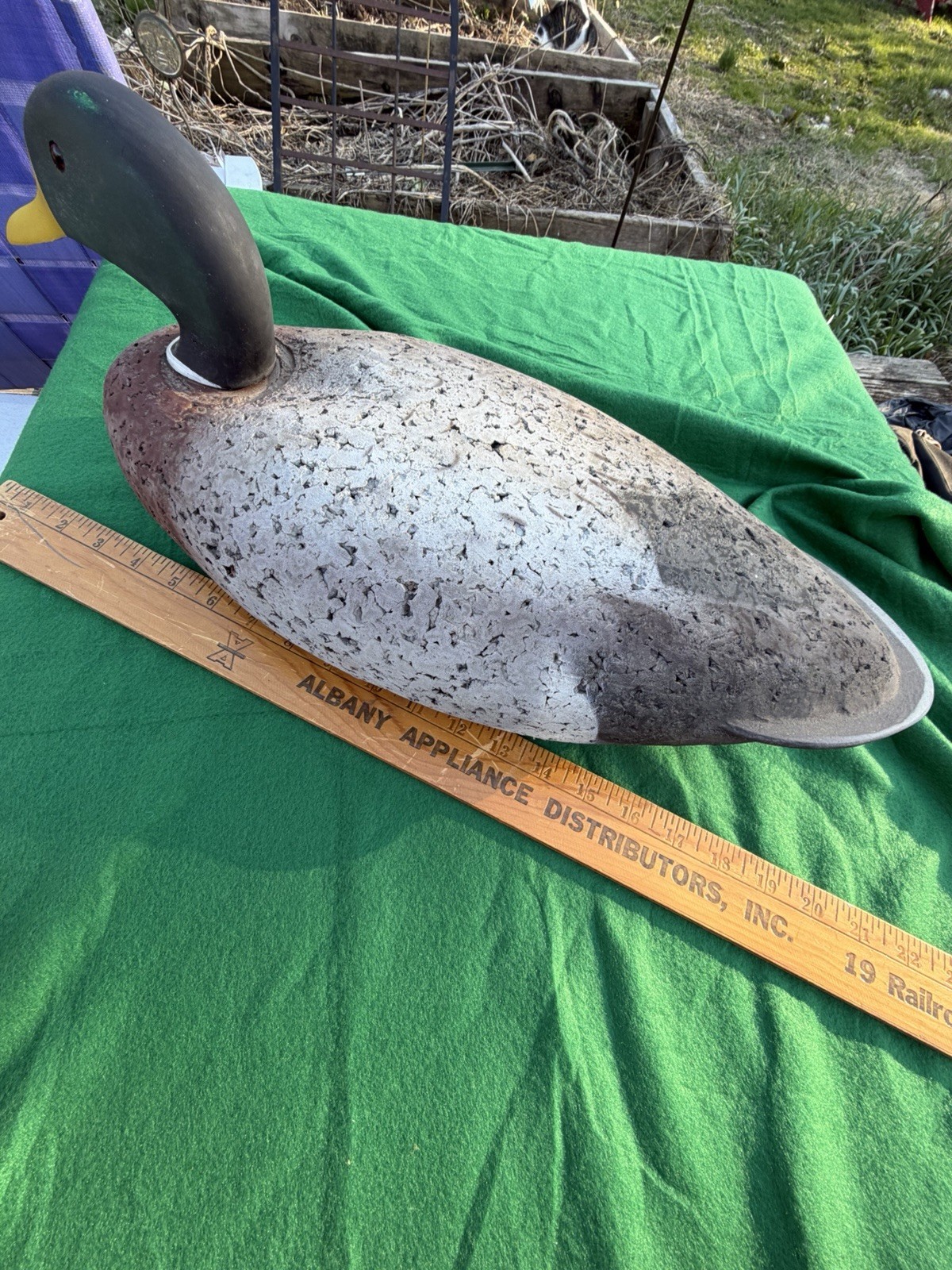 Pair Vintage LL Bean Oversized Mallard Cork Decoys Beautiful Condition 20”