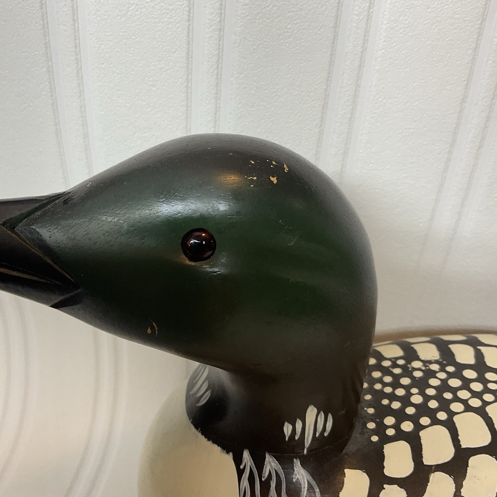 Vintage Nice Wooden Hand Painted Common Loon Duck Minnesota Event Signed!