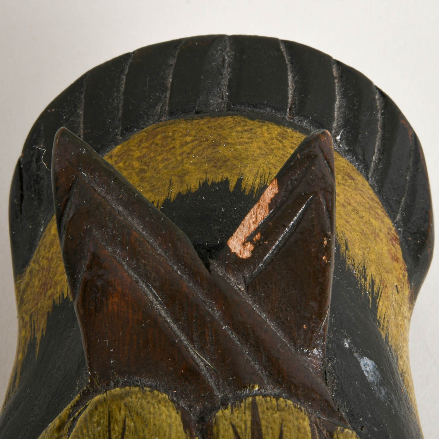 Carved Wooden Canadian Goose Decoy Hand Painted Glass Eyes 13.5″
