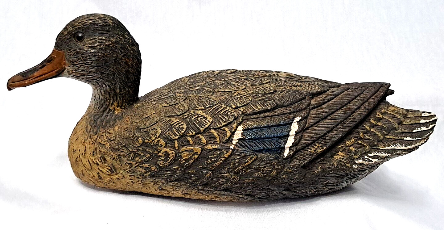 Vintage Sports Plast Floating Mallard Duck Hen Decoy Made In Italy Hunting Camo
