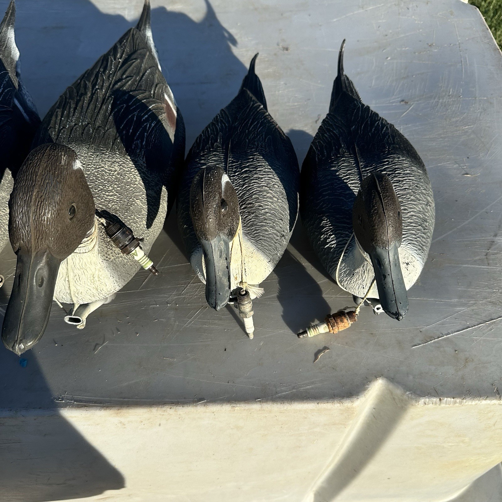 Vintage CARRY-LITE MALLARD Duck Decoy Lot 19”&24” W/cord & Weight Made In Italy