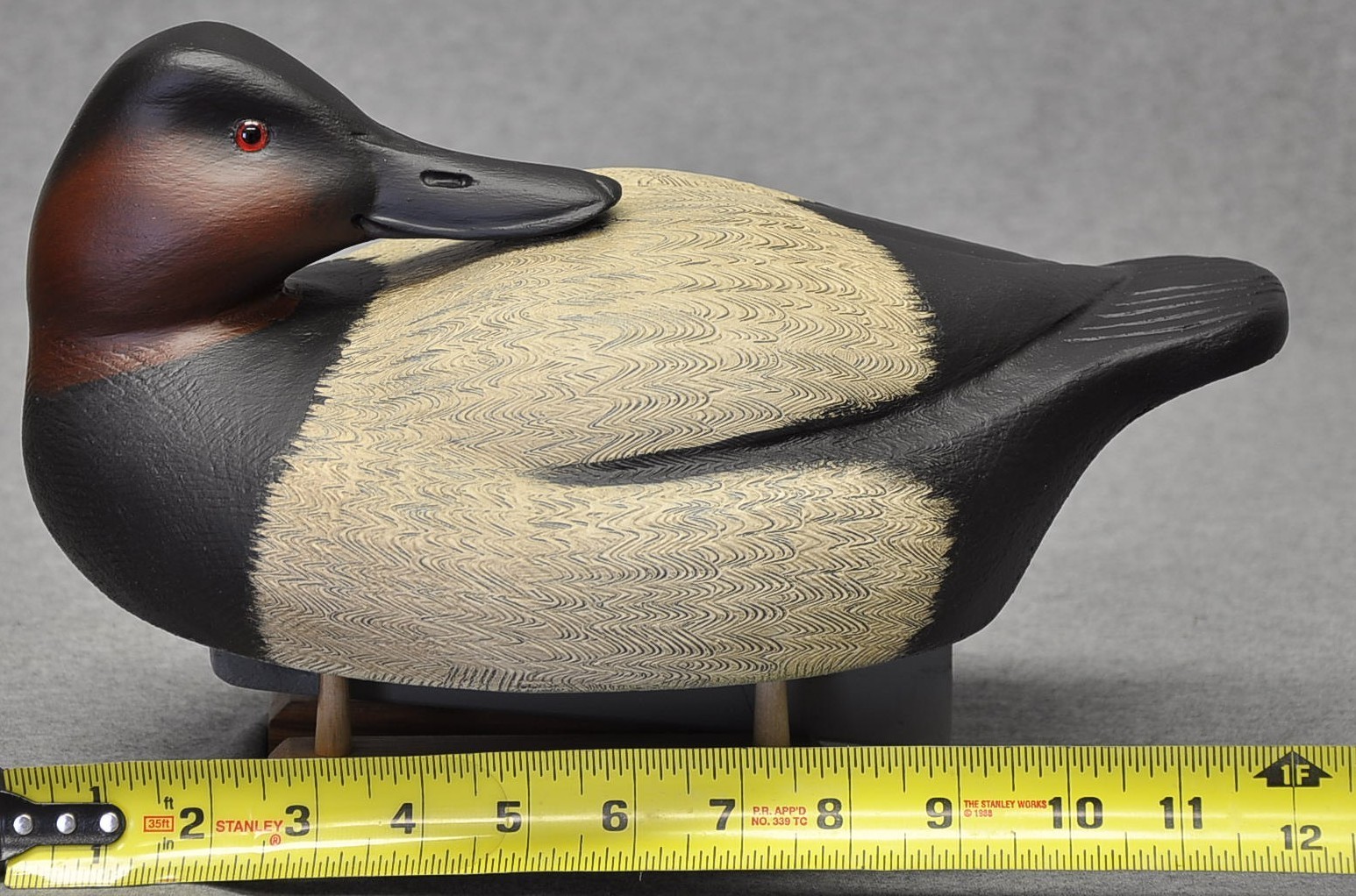 Jim Kelson style canvasback sleeper drake duck decoy by Darkfeather Freedman OP