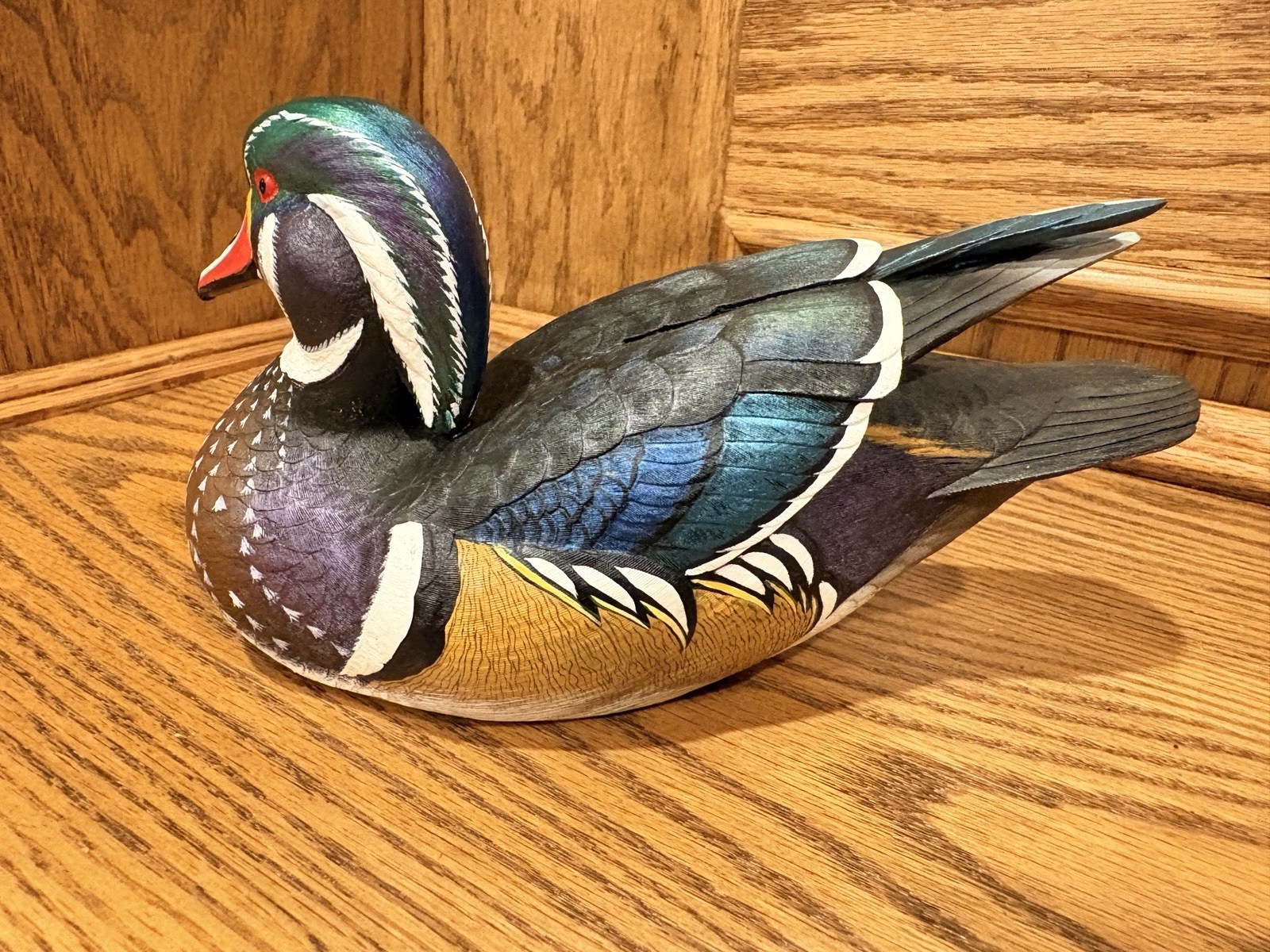 VTG Loon Lake Decoy Co Crow Springs Wood Duck Sculpture Sam Nottleman