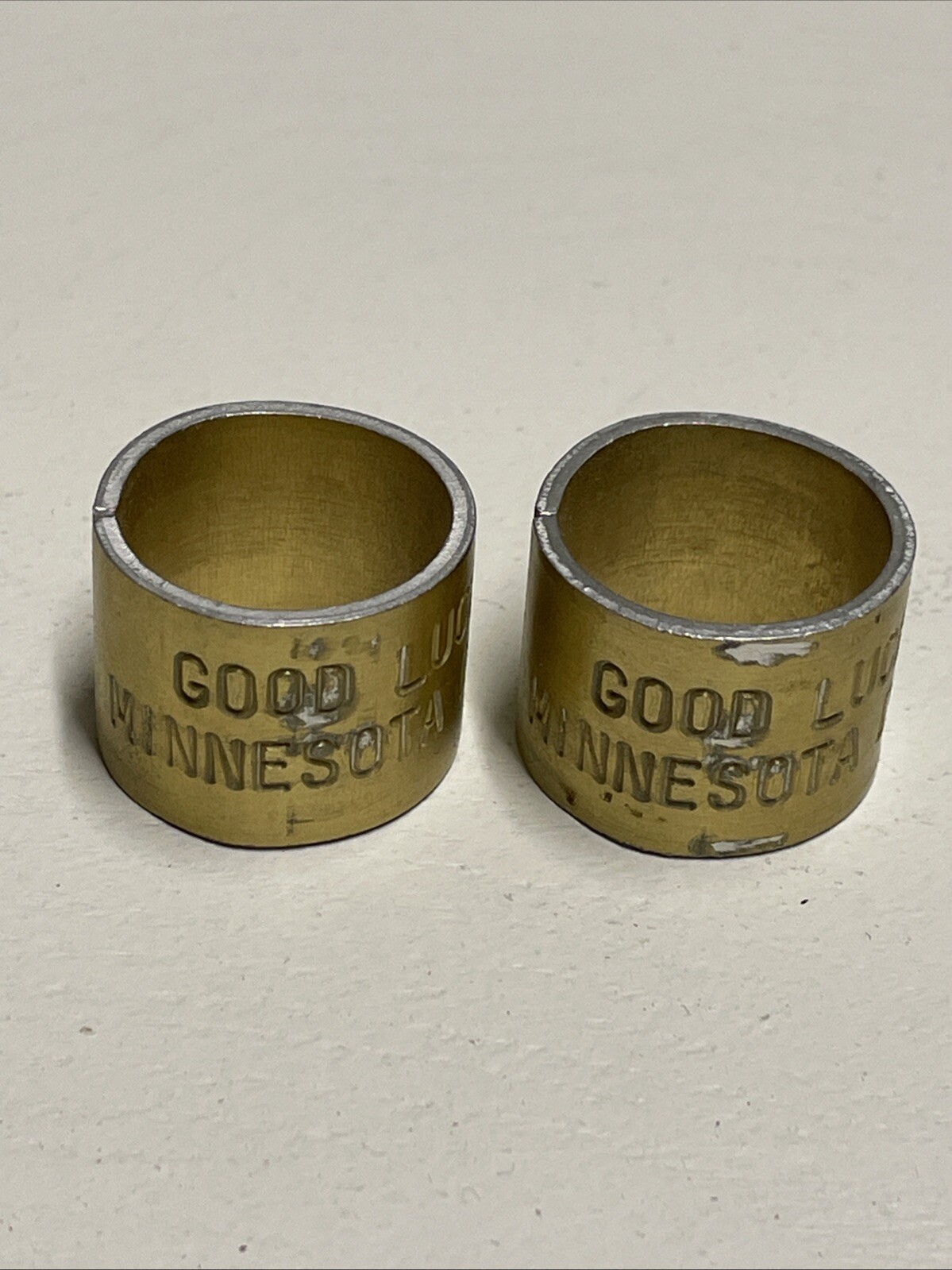 2 Ducks Unlimited Good Luck Minnesota Leg Bands DU MN Minn Goose Duck Sn28403