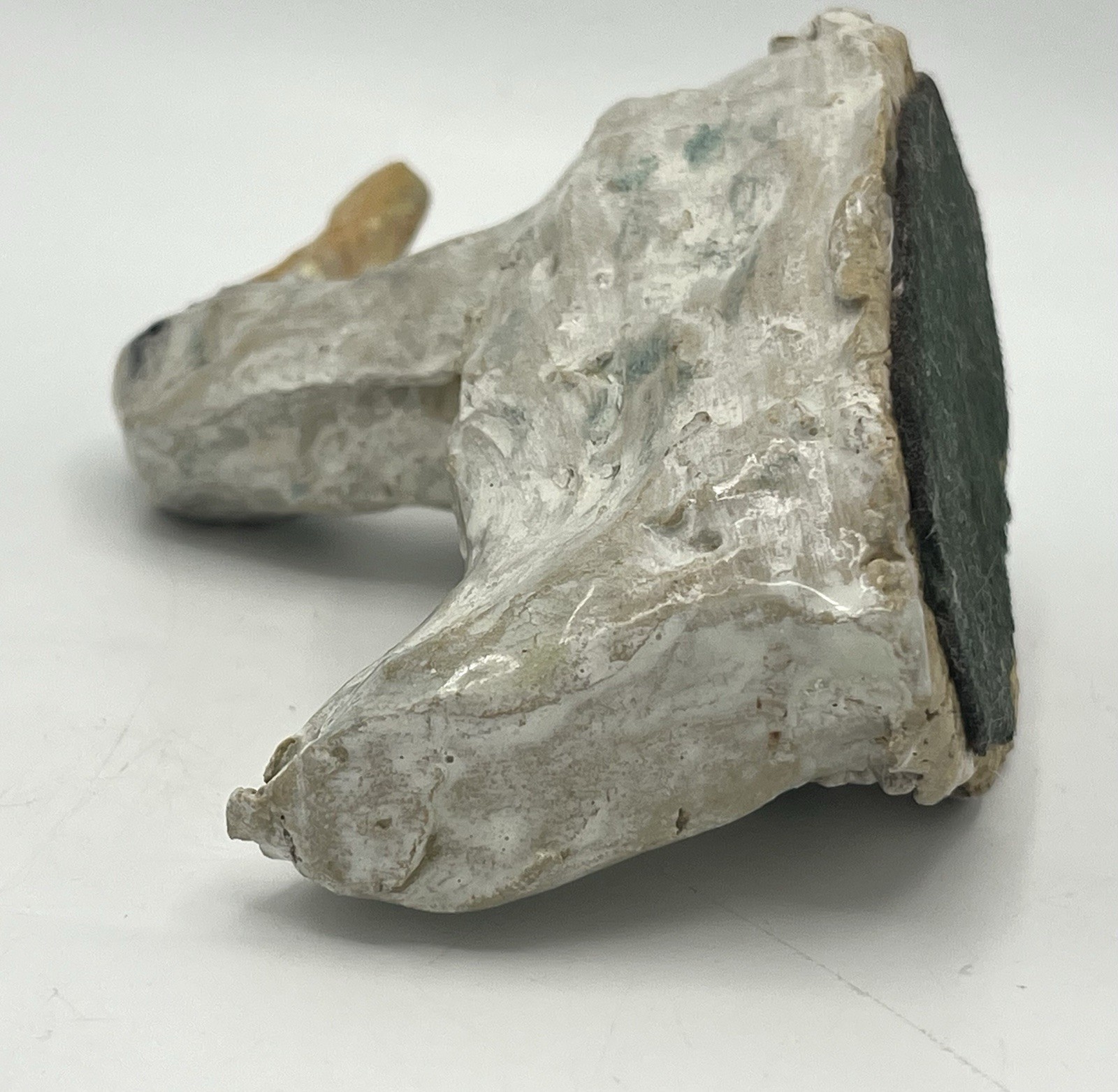 Primitive Carved Stone Duck Handmade 6”x 3.75” Bird Water Fowl