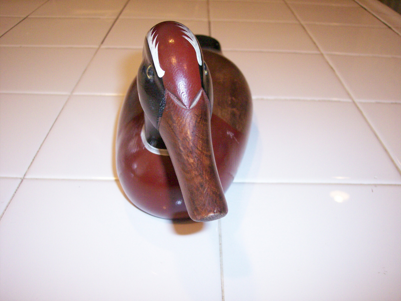 EXCELLENTLY HANDCRAFTED SOLID WOOD COLLECTIBLE 15in DECOY MULTIPLE SPECIES DUCK