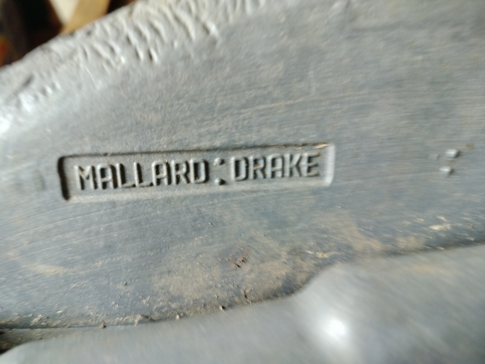Vintage Mallard Gray Duck Decoy Plastic Hollow Drake Sport Plast Italy 17″