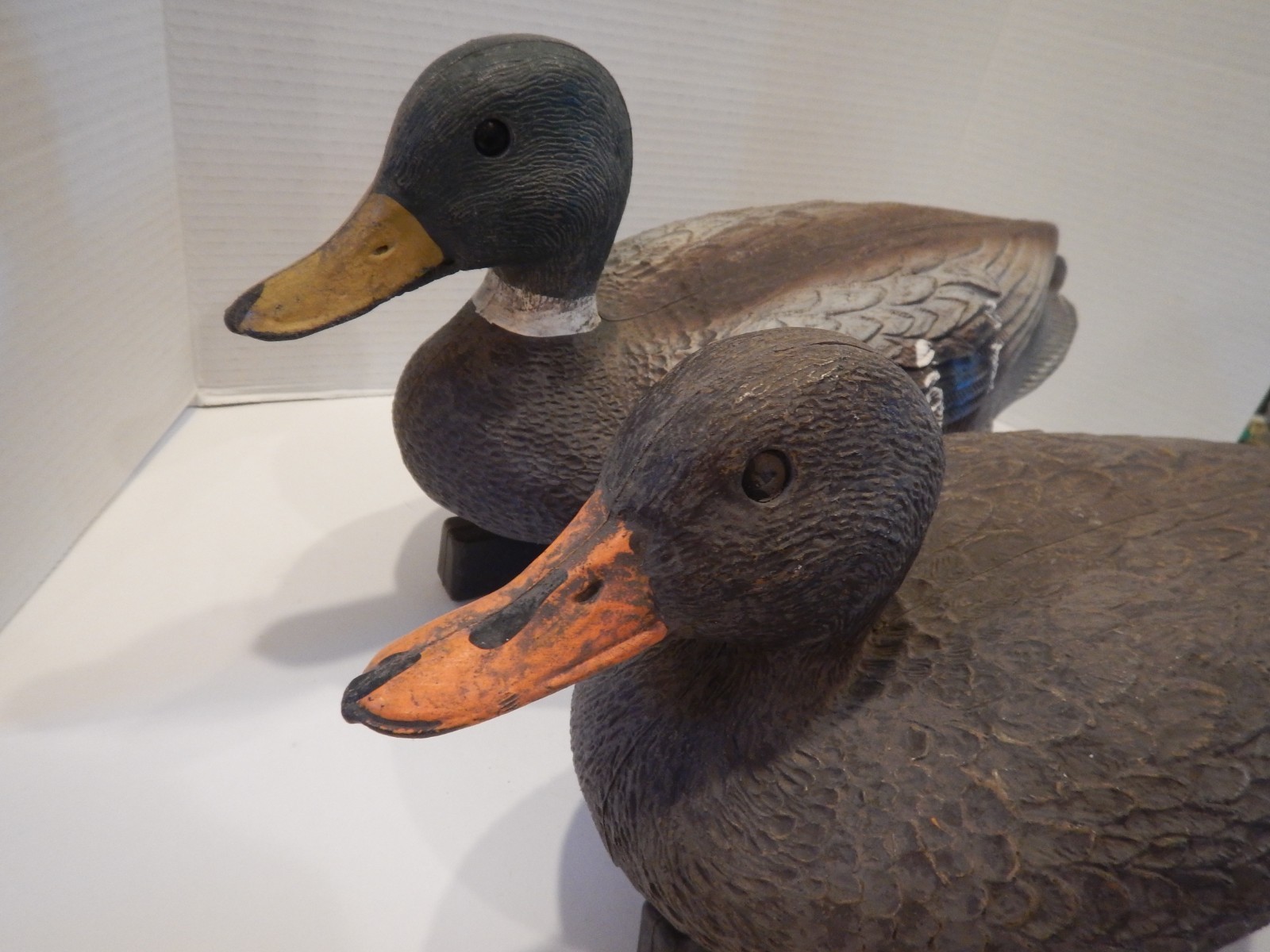 Vintage Flambeau Mallard Drake & Hen Duck Decoy Cabin Decor USA (L19)