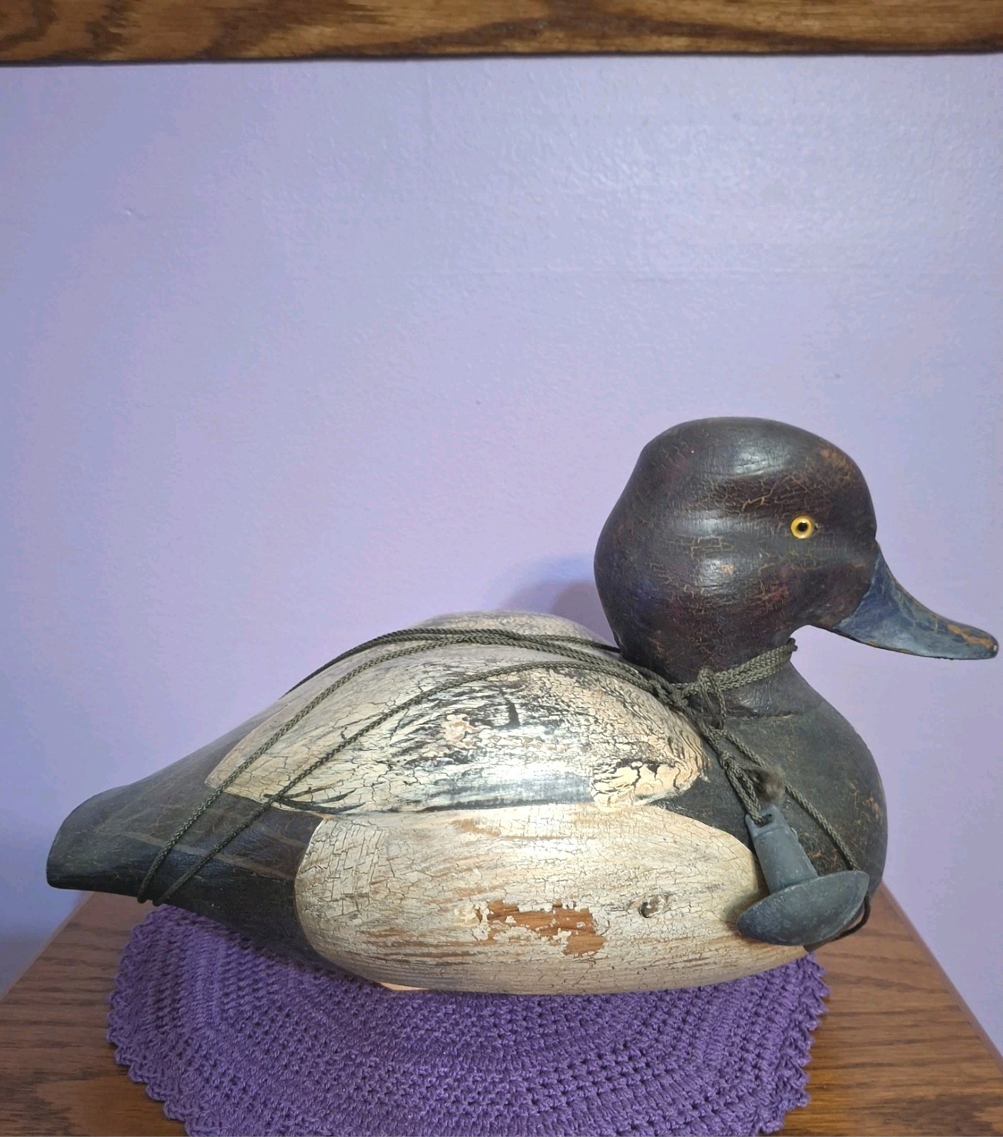 Lac La Croix Ducks Unlimited Signed C. Quast #3209 Full Size Duck Decoy W/weight