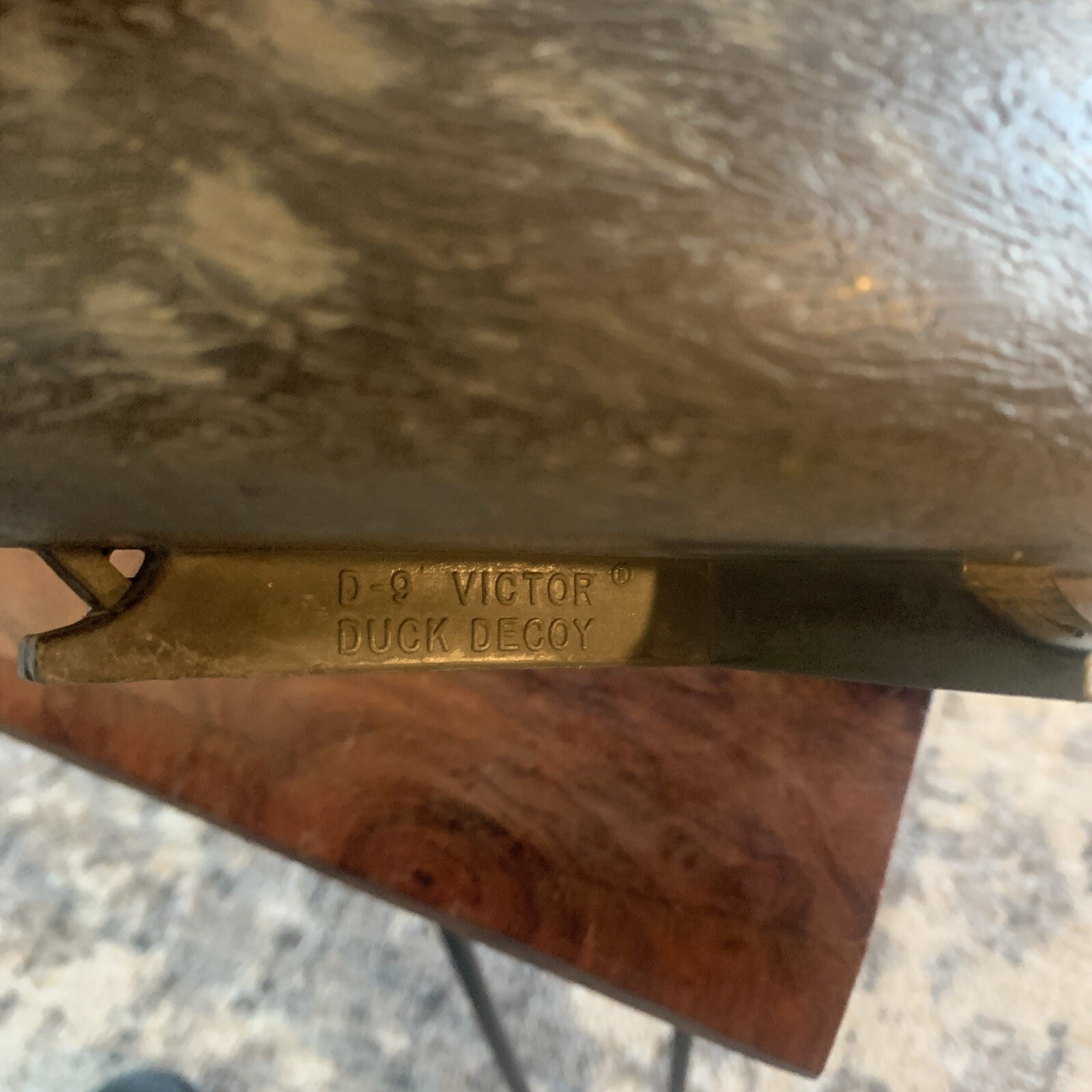 Vintage Duck Decoy Victor D-9 Animal Trap Company Hard Plastic Mallard