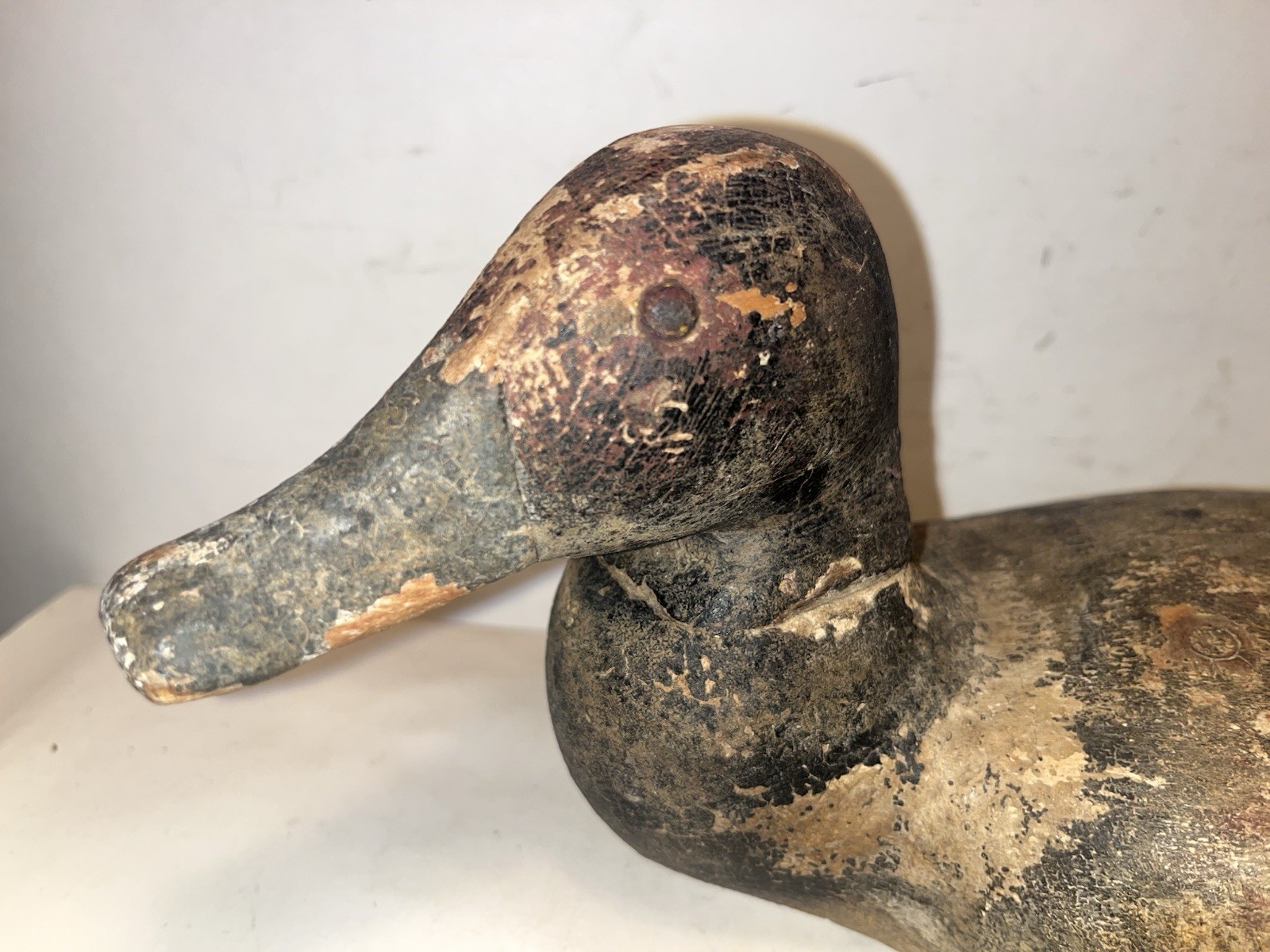 redhead drake duck decoy antique upper chesapeake maryland