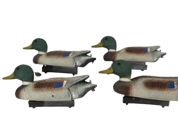 Flambeau Mallard Duck Decoy Male (4 PC) Made in USA 1988 Water Floats
