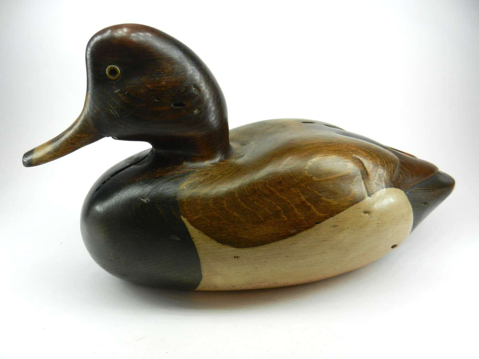 Estate Find Rare 1980’s Tom Taber Carved Wood Decoy Duck Signed – Excellent!!