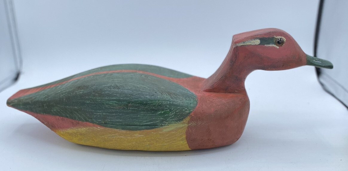 Vintage Carved Wooden Solid Wood Pintail Duck Decoy