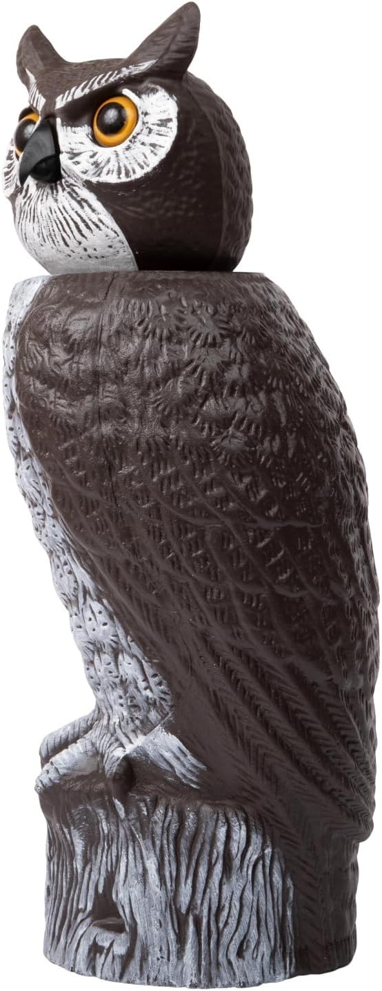 Large Garden Scarecrow Owl – Rotating Head Bird Repellent