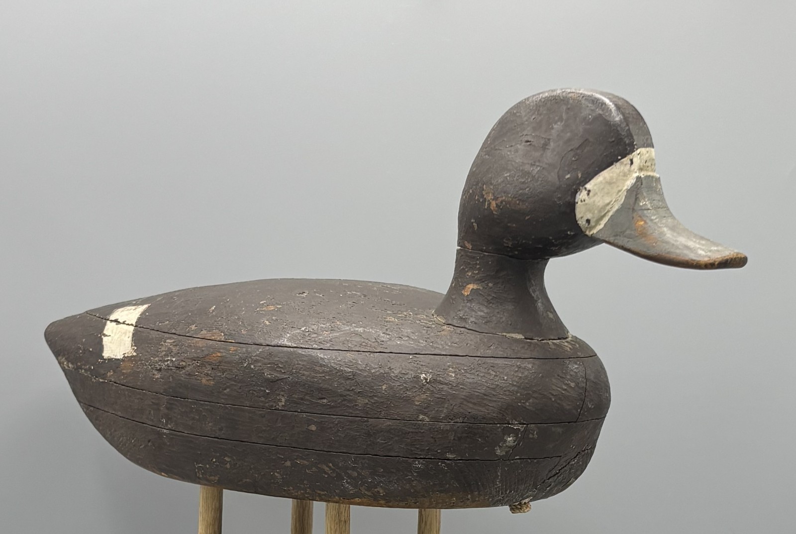 **ORIGINAL PAINT*** ANTIQUE DUCK DECOY SWIMMING POSTURE BLUEBILL HEN