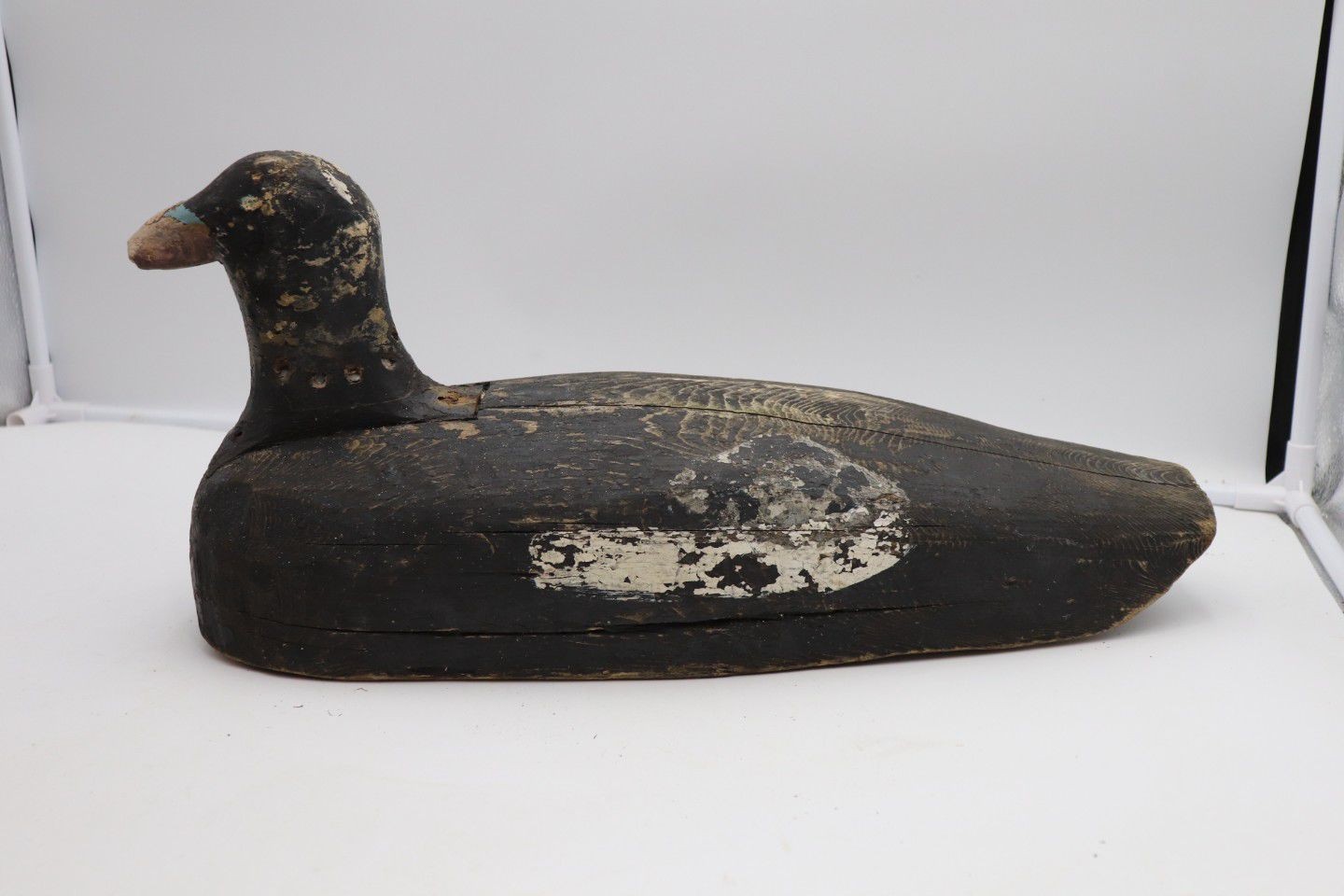 LARGE PRIMITIVE DECOY DUCK ANTIQUE WOOD HANDMADE