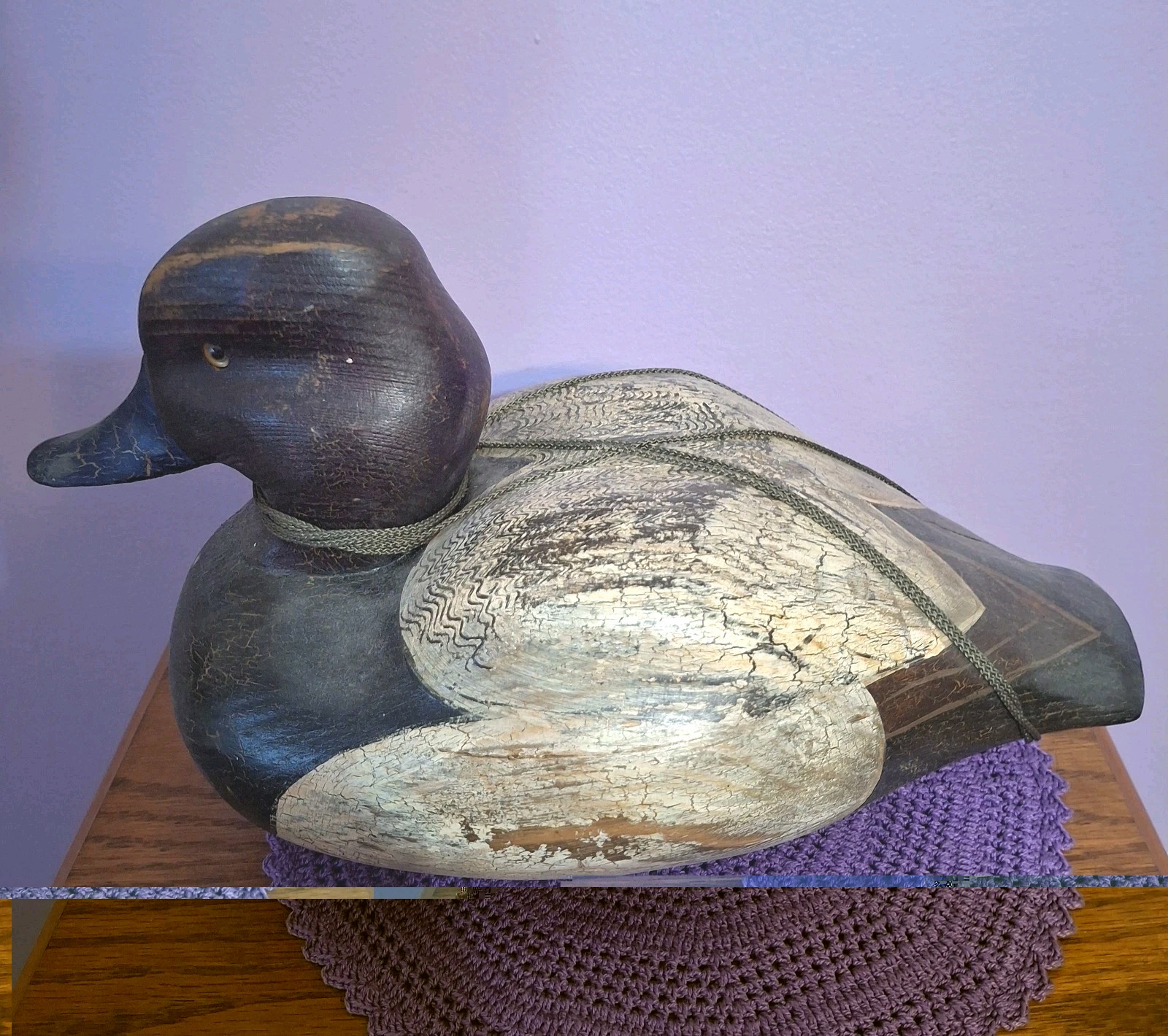 Lac La Croix Ducks Unlimited Signed C. Quast #3209 Full Size Duck Decoy W/weight
