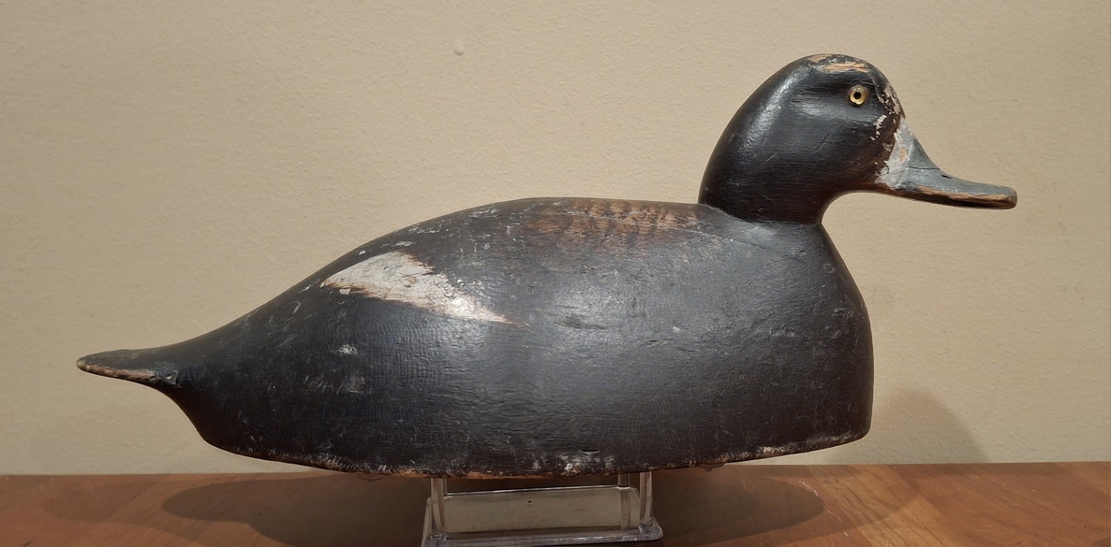 Vintage Bob Dingman Bluebill Hen Duck Decoy Chauncy Wheeler Paint