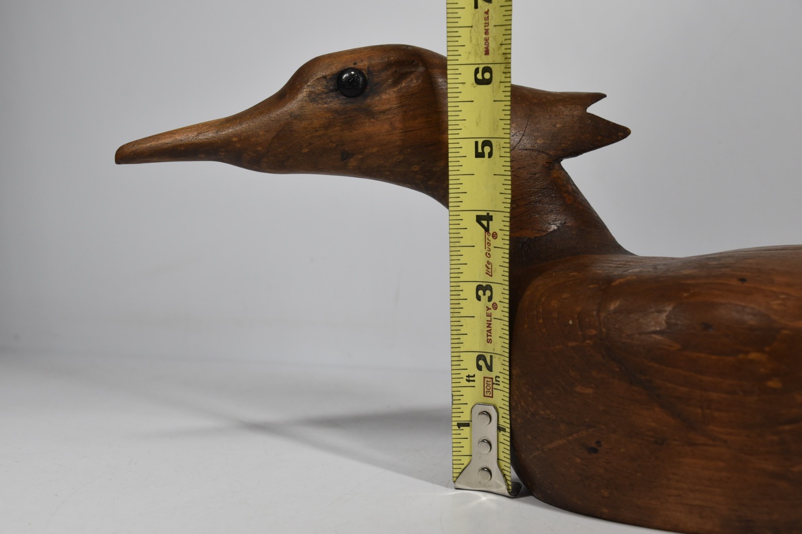 Vintage Merganser Primitive Wooden Duck Decoy Pond Lake Hunting Cabin Decor