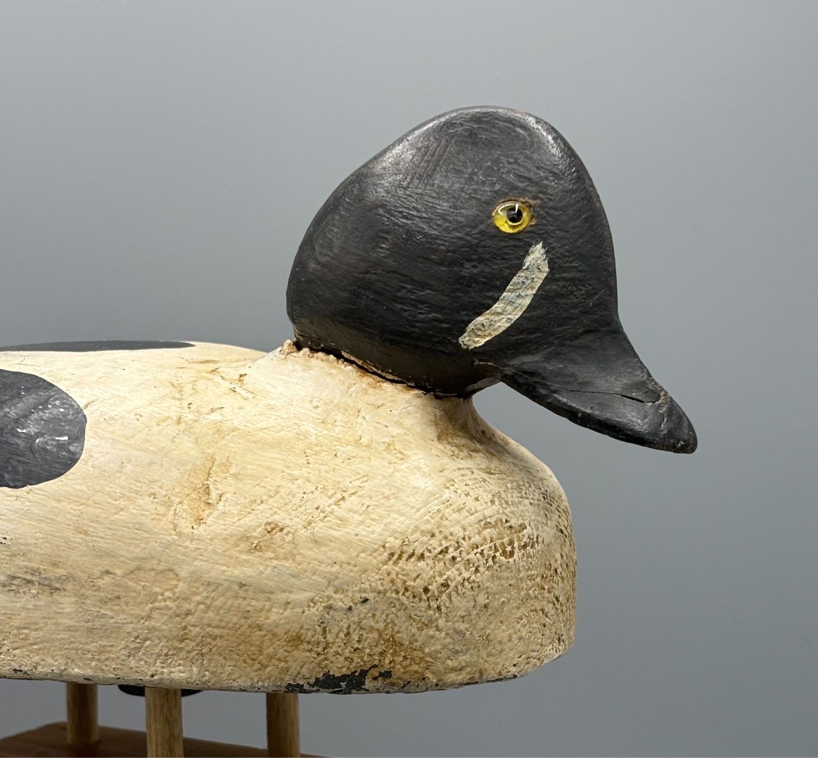 CA 1920s MAINE OR NOVA SCOTIA ORIGINAL PAINT **BARROWS GOLDENEYE** DRAKE DECOY