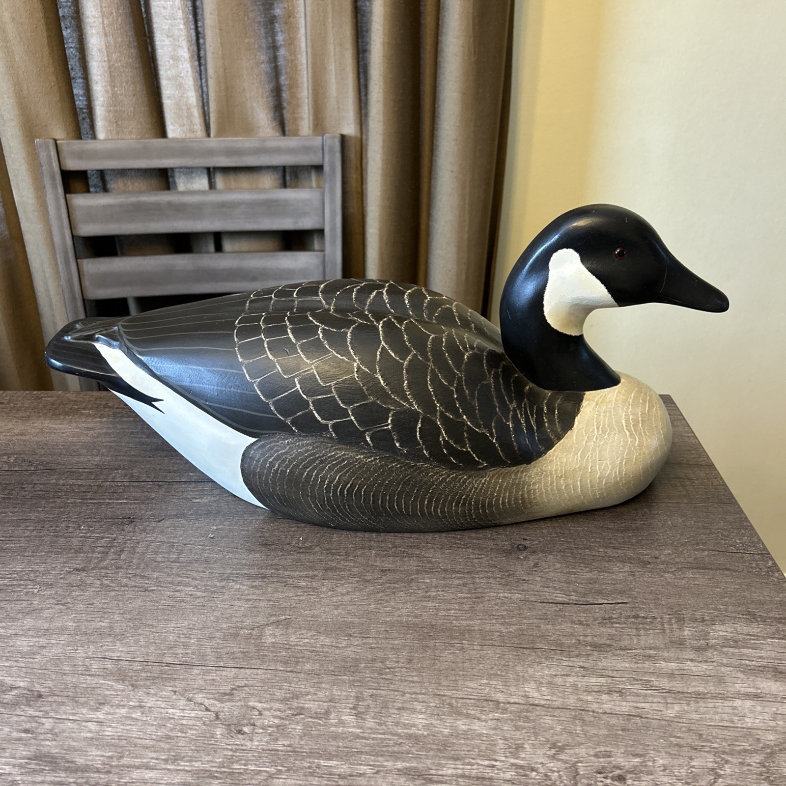Wildfowler Decoys Babylon N.Y Large Canadian Goose Decoy Signed Anne Madsen