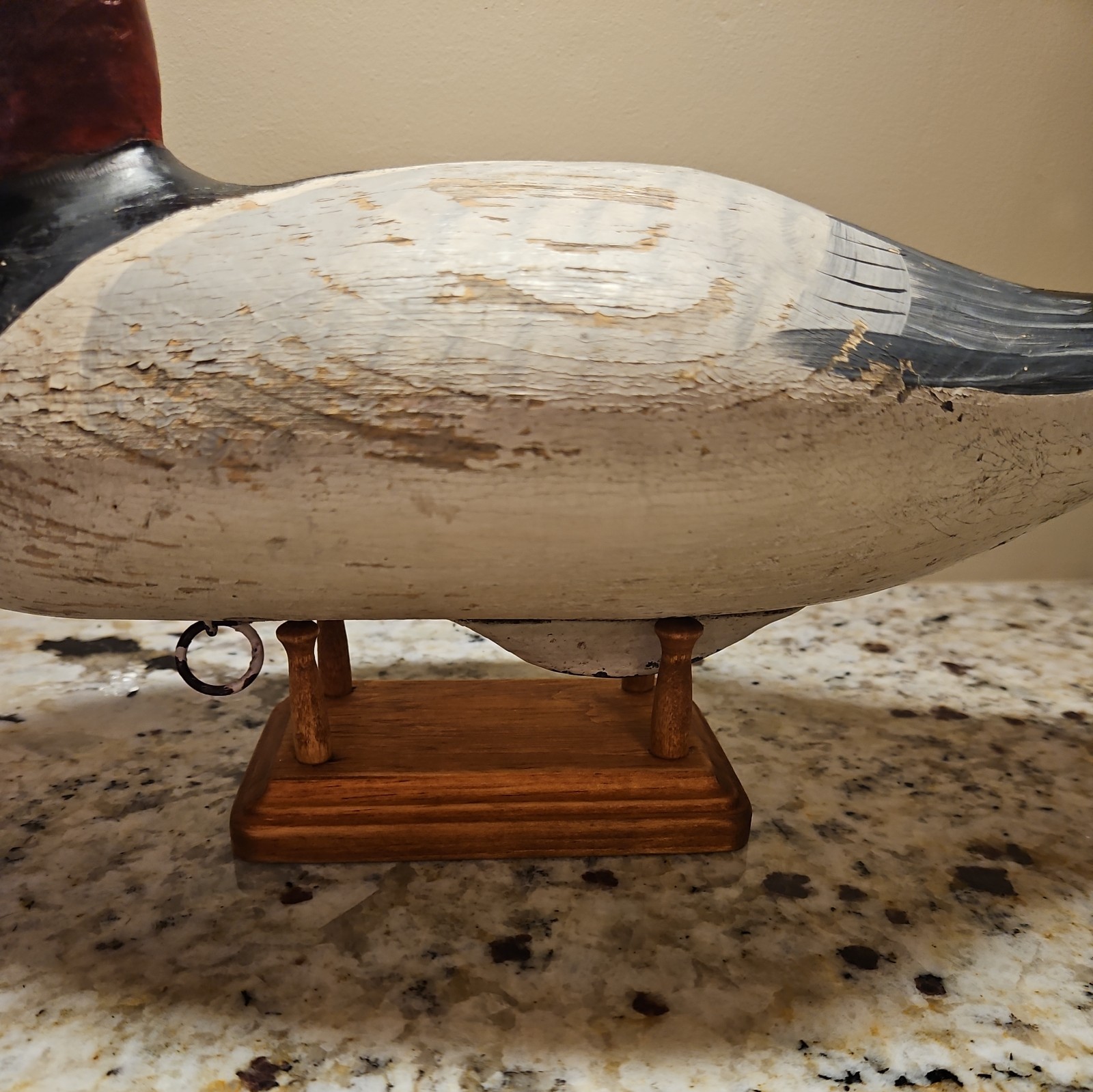 Duck Decoy Stand in a Solid Wood Base (duck not included) R