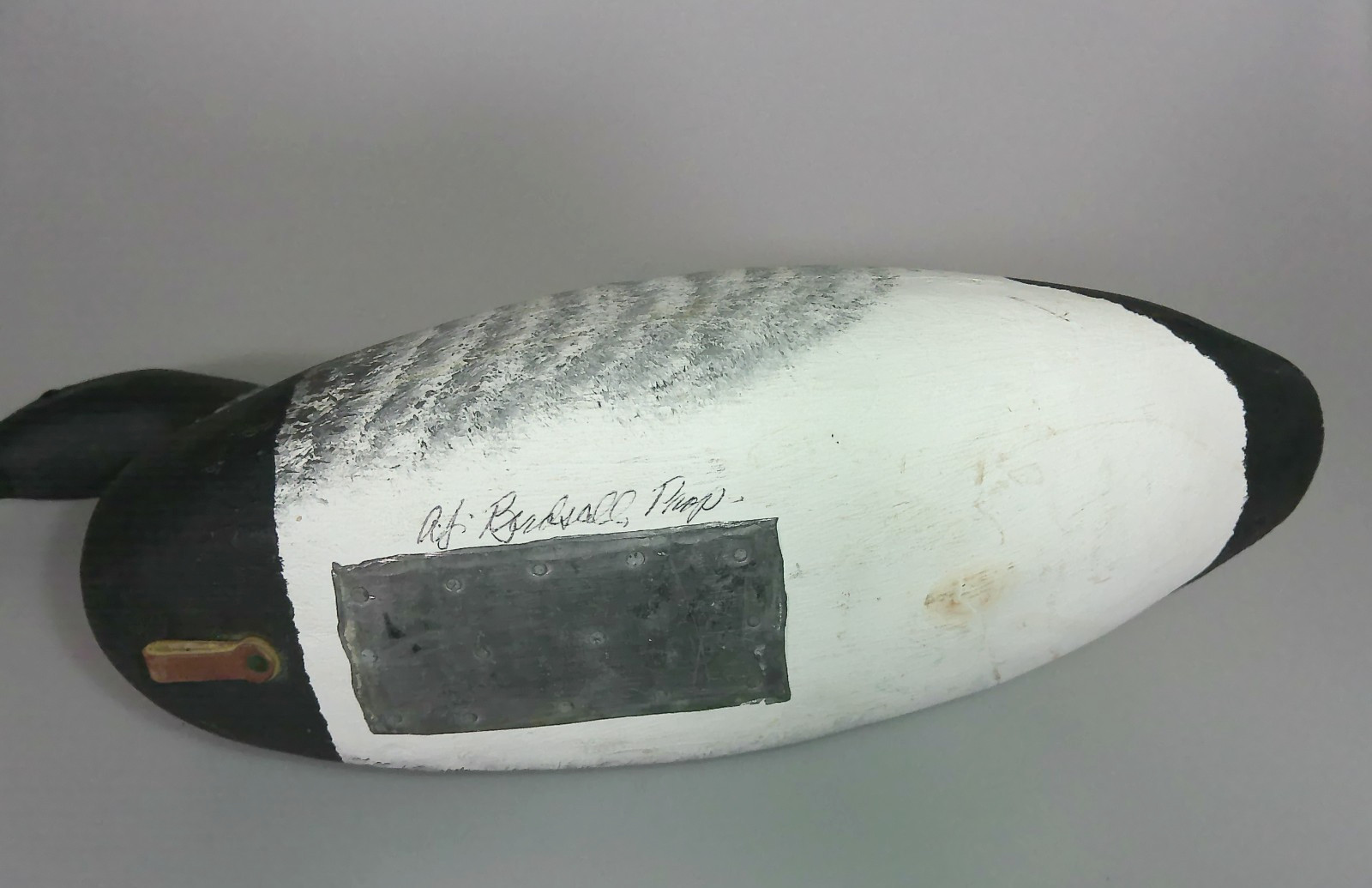 Signed AJ Birdsall Goose Decoy Wood Carved Canada Goose Folk Art Duck Hunting